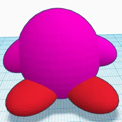 kirby einfach design 3d modelle download realität wolke 3d print model - Mito3D