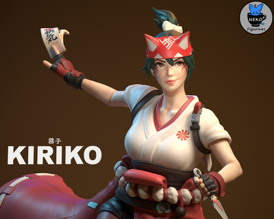 kiriko overwatch 2- stl game figurine 3d printing Fictional Characters 3d print model - Mito3D