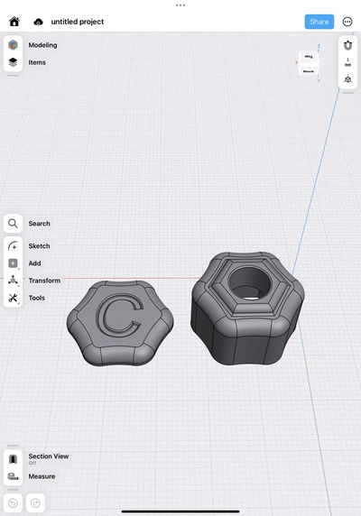 cuisine aide bouton 3d modèles télécharger créalité nuage 3d print model - Mito3D