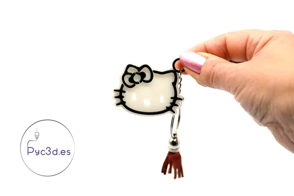 kitty keyring 3d models download creality cloud 3d print model - Mito3D