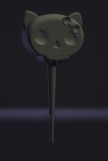 kitty skull cupcake decoration halloween Foods 3d print model - Mito3D