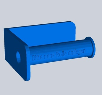 klopapierrollenhalter banheiro lista suporte casa 3d print model - Mito3D