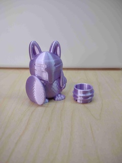cavaliere coniglietto Pasqua uovo miti 3d print model - Mito3D
