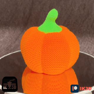knitted crochet pumpkin jack-0-lantern 3d models download creality cloud Pen Holder Maker 3d print model - Mito3D