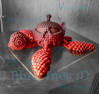 tricotado Poção maçã tartaruga flexi articulado 3d modelos baixar crialidade nuvem reptiliano 3d print model - Mito3D