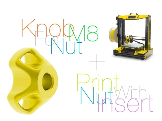 pomello noce m8 stampa inserire 3d modelli scarica creality nube 3d print model - Mito3D