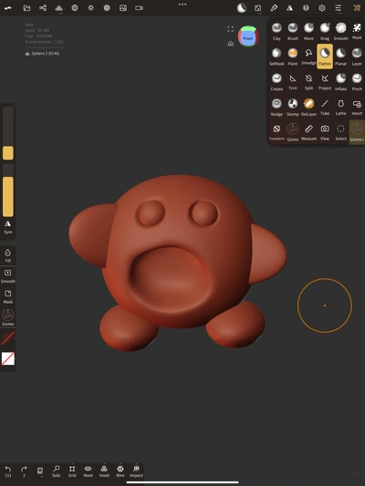 frappe kirby 3d modèles télécharger créalité nuage 3d print model - Mito3D