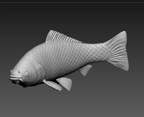 koi poisson prêt 3d impression modèles télécharger créalité nuage 3d print model - Mito3D