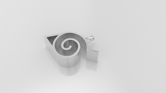 konoha feuille pendentif Naruto mode 3d print model - Mito3D