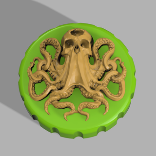 kraken - stash jar lid Myths 3d print model - Mito3D