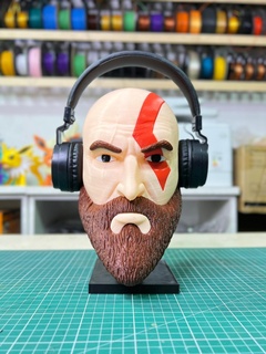 Kratos casque musique titulaire soutien fictif personnages 3d print model - Mito3D