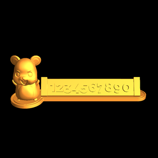 k Phone Number Plate 3d print model - Mito3D