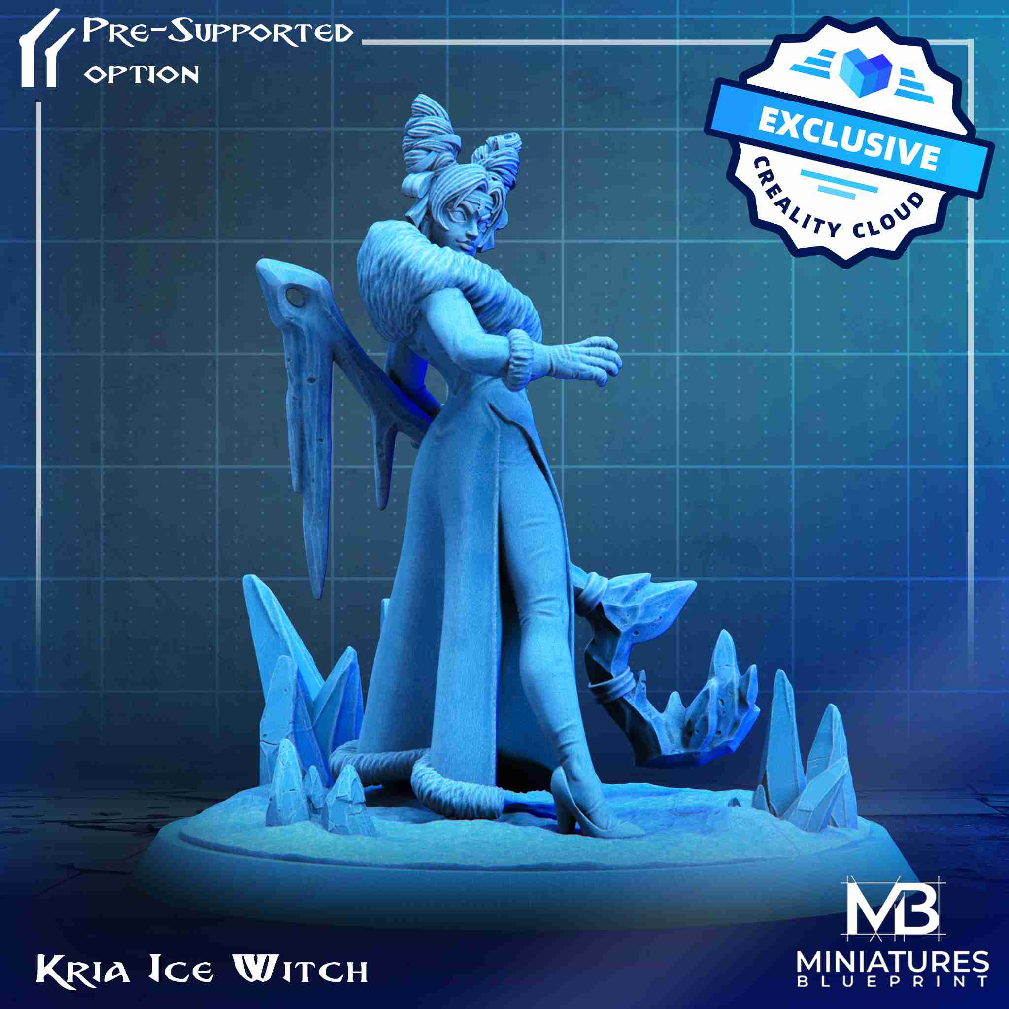 kria ice witch 3d models download creality cloud Women 3D print model - Mito3D