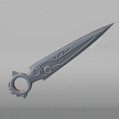 kunai warframe 3d modelle download realität wolke 3d print model - Mito3D