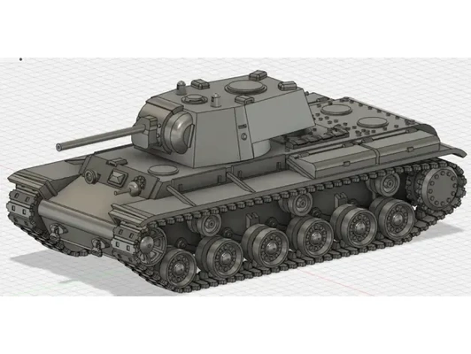 kv 1 tank 3d modeller indir creality bulut 3d print model - Mito3D