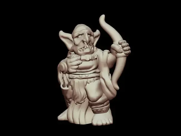 kyn finvara goblin arqueiro 28mm 32mm escala 3d modelos baixar crialidade nuvem 3D print model - Mito3D