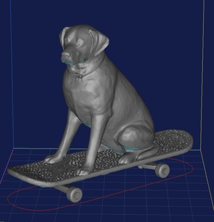 Labrador patineta 3d print model - Mito3D