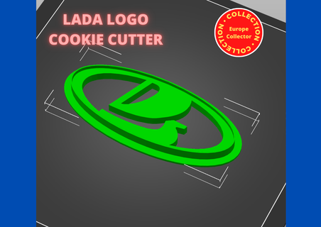 lada Logo Plätzchen Cutter Allesschneider Lebensmittel 3d print model - Mito3D