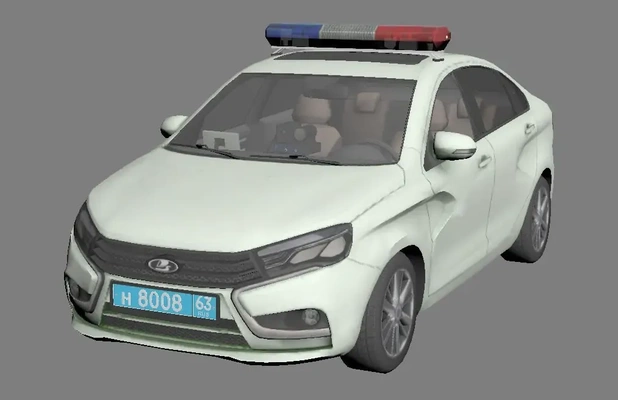 lada tráfego polícia carro 3d modelos baixar crialidade nuvem 3d print model - Mito3D