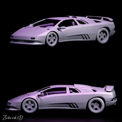 lamborghini diablo s330 3d modelle download realität wolke 3d print model - Mito3D