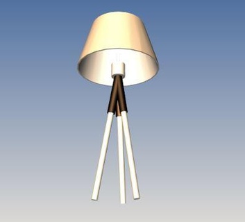 lampe tripode raccord éclairage 3d print model - Mito3D