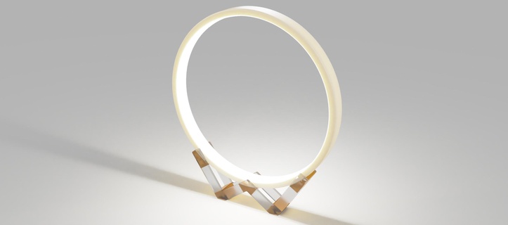 lampara conduziu luminária anel versão iluminação 3d print model - Mito3D