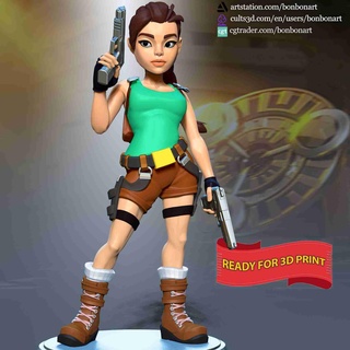 Lara Croft 3d modeller indir Creality bulut karakterler 3d print model - Mito3D