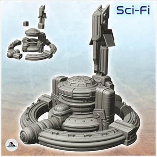 grande circular base terreno ciencia ficción Ciencias sf 3d print model - Mito3D
