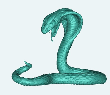 grand serpent kobra 3d modèles télécharger créalité nuage reptilien 3d print model - Mito3D