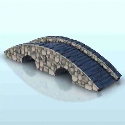 large stone bridge - miniatures warhammer terrain scenery 3d models download creality cloud bridges 3d print model - Mito3D