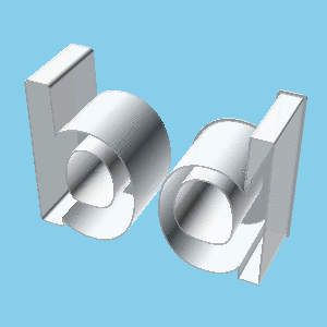 latín pequeña letra anidable caja v1 3d print model - Mito3D
