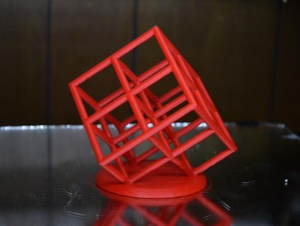 treliça cubo 3d impressora tortura teste saliências dual ext casa decoração 3d print model - Mito3D