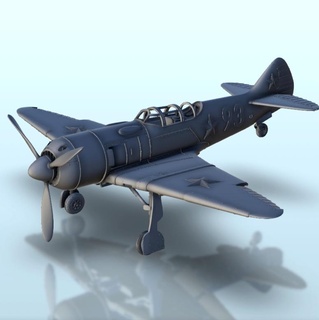lavochkin 7 ww2 terrain paysage diorama avions combat 3d print model - Mito3D