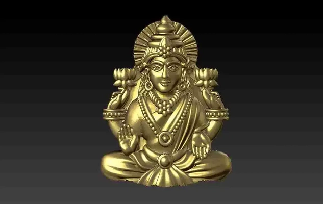 laxmi god model 3d models download creality cloud 3d print model - Mito3D