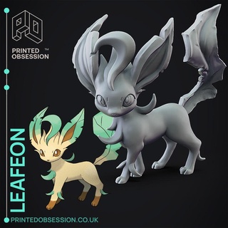 leafeon - pokemon fan art 3d models download creality cloud characters 3d print model - Mito3D