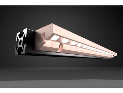 LED tira soporte aluminio perfil 2020 ender serie Encendiendo 3d print model - Mito3D