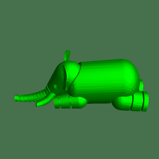 lefabshop elephant thicker trunk 3d models download creality cloud Mammal 3d print model - Mito3D