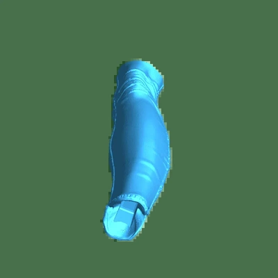 izquierda pierna larva moscardón 3d modelos descargar crealidad nube 3d print model - Mito3D