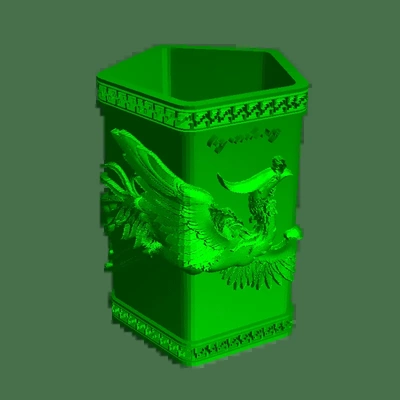 legendary pen holder 3d models download creality cloud 3d print model - Mito3D