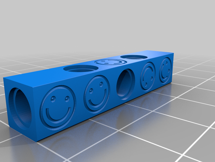 lego technic beam 5 alternating holes fancy modding Toy Bricks 3d print model - Mito3D