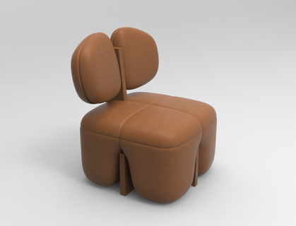 leisure lazy chair-5 3d models download creality cloud Furniture 3d print model - Mito3D
