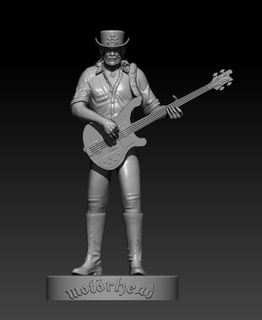 lemmy assassino cabeça motor figura personagens 3d print model - Mito3D