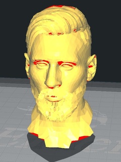 Leo Messi büst heykeller kültürel kalıntılar 3d print model - Mito3D