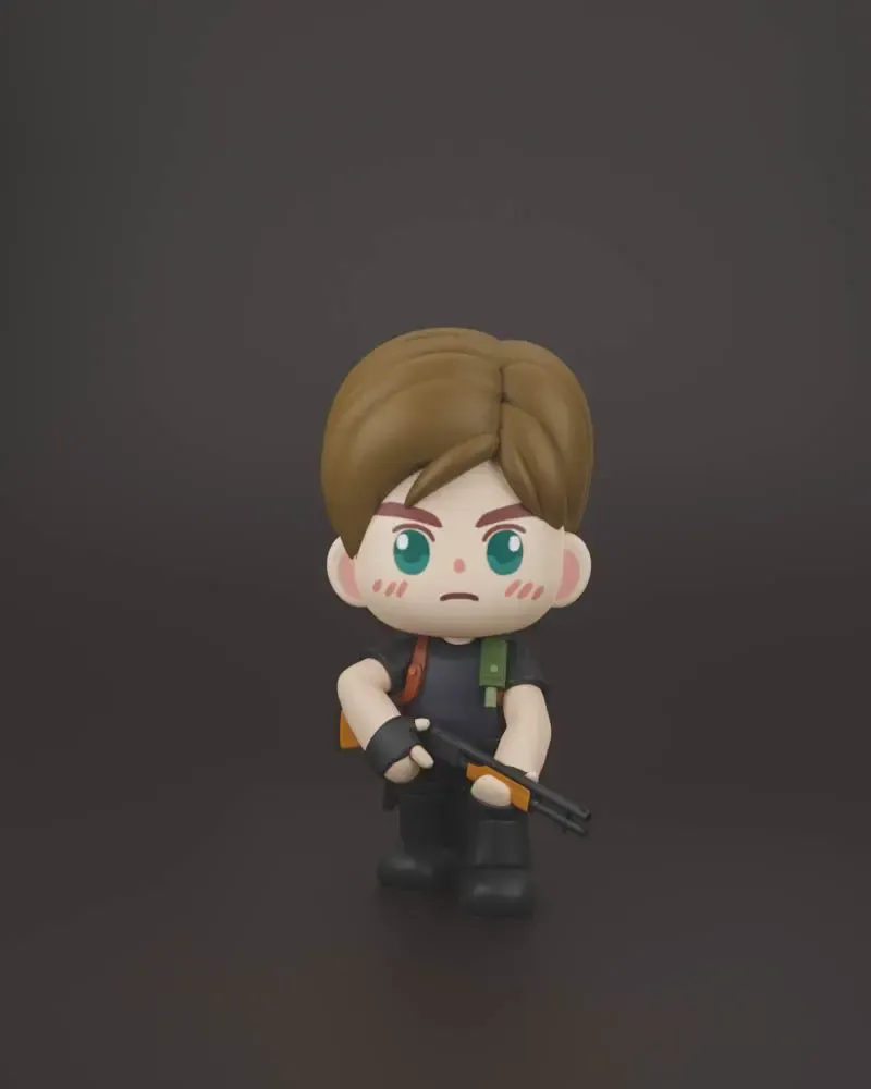 leon chibi re4 3d modeller indir creality bulut 3D print model - Mito3D