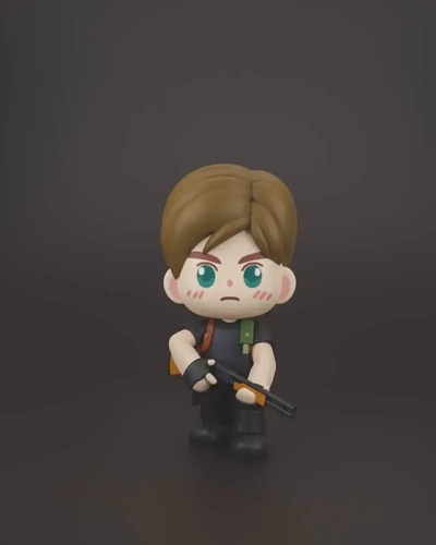 león chibi re4 3d modelos descargar crealidad nube 3d print model - Mito3D