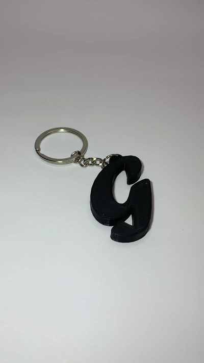 letter g keychain 3d models download creality cloud 3d print model - Mito3D