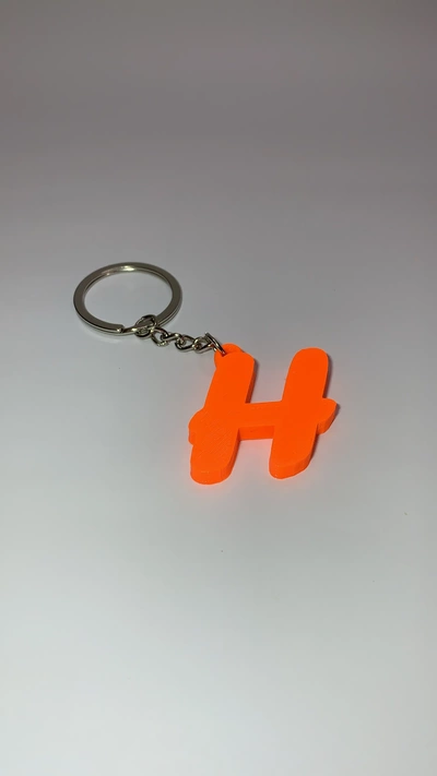 letter h keychain 3d models download creality cloud 3d print model - Mito3D