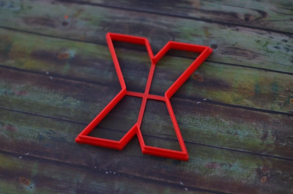 letter x cookie cutter 3d models download creality cloud 3d print model - Mito3D