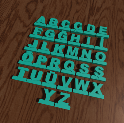 letras 3d modelos descargar crealidad nube educación 3d print model - Mito3D