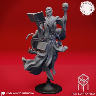 lich - tabletop miniature pre-supported stl 3d models download creality cloud characters 3d print model - Mito3D
